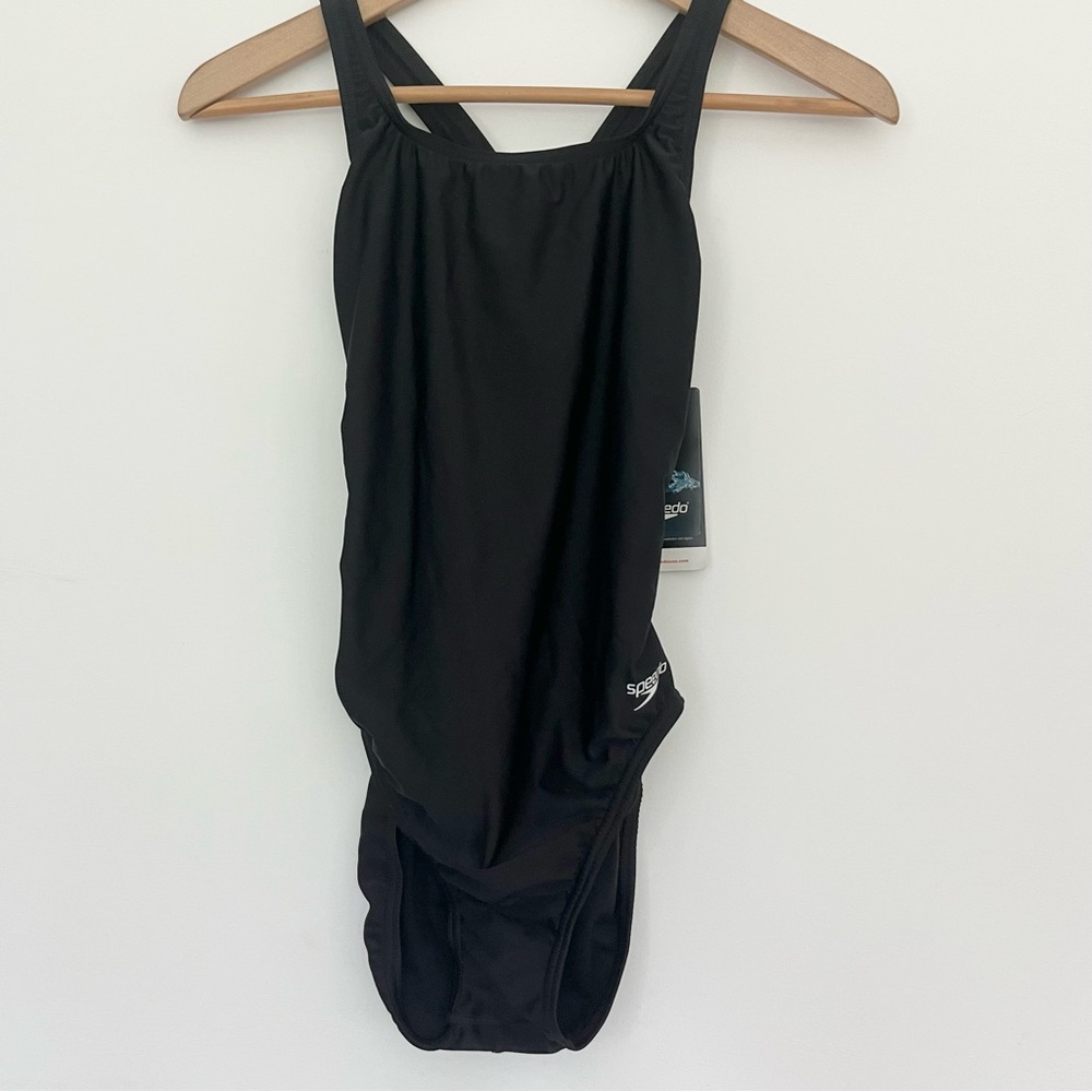 NWT Speedo Women's ProLT Super Proback Solid One Piece Black Bathing Suit 10/36 - Picture 3 of 7